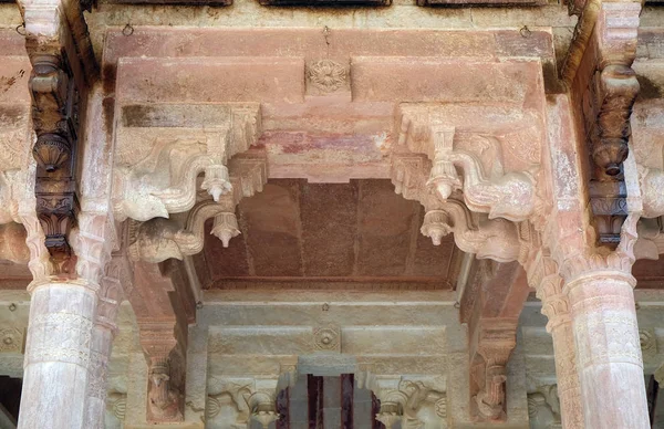 Wit Marmeren Hal Van Sattais Katcheri Amber Fort Jaipur Rajasthan — Stockfoto