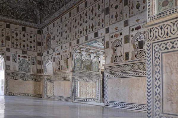 Palácio Espelho Amber Fort Jaipur Rajasthan Índia — Fotografia de Stock