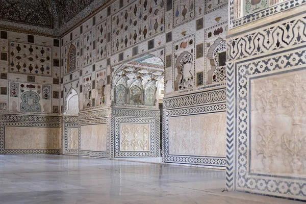 Palácio Espelho Amber Fort Jaipur Rajasthan Índia — Fotografia de Stock