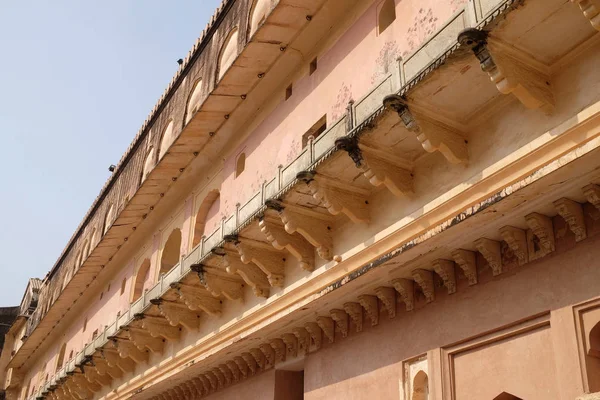 Detalle Arquitectónico Amber Fort Jaipur Rajastán India —  Fotos de Stock