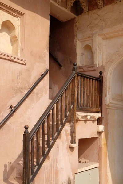 Detalhe Arquitetônico Amber Fort Jaipur Rajasthan Índia — Fotografia de Stock