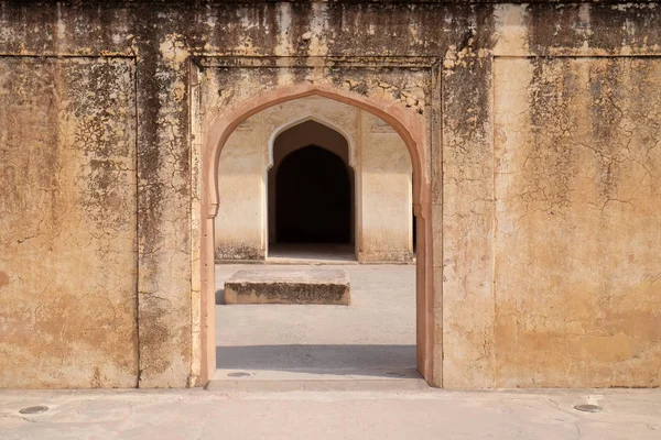 Detalhe Arquitetônico Amber Fort Jaipur Rajasthan Índia — Fotografia de Stock