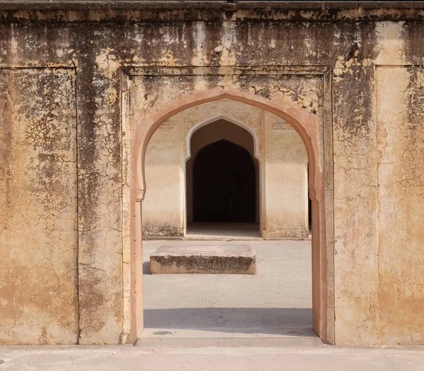 Dettaglio Architettonico Amber Fort Jaipur Rajasthan India — Foto Stock