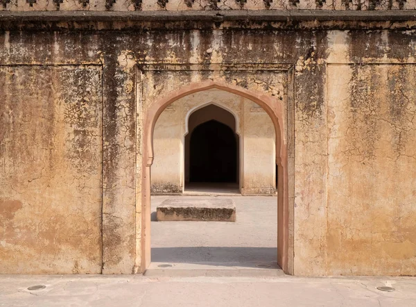 Architektonisches Detail Der Bernstein Festung Jaipur Rajasthan Indien — Stockfoto