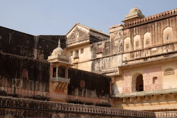 Архитектурные Детали Эмбер Форт Джайпуре Раджастан Индия — стоковое фото