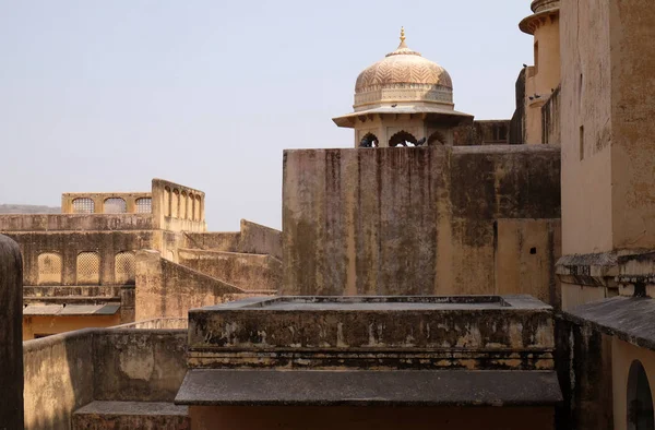 Architektonisches Detail Der Bernstein Festung Jaipur Rajasthan Indien — Stockfoto