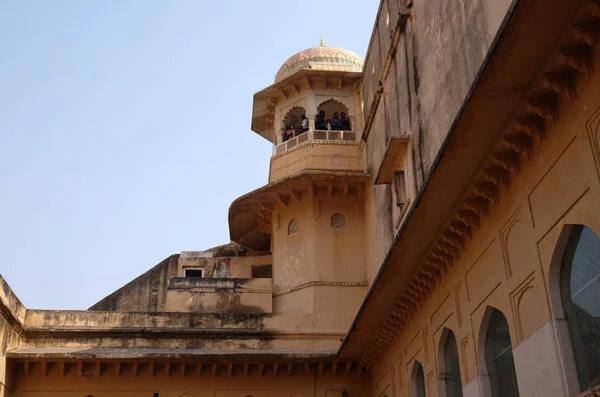 Architektonisches Detail Der Bernstein Festung Jaipur Rajasthan Indien — Stockfoto