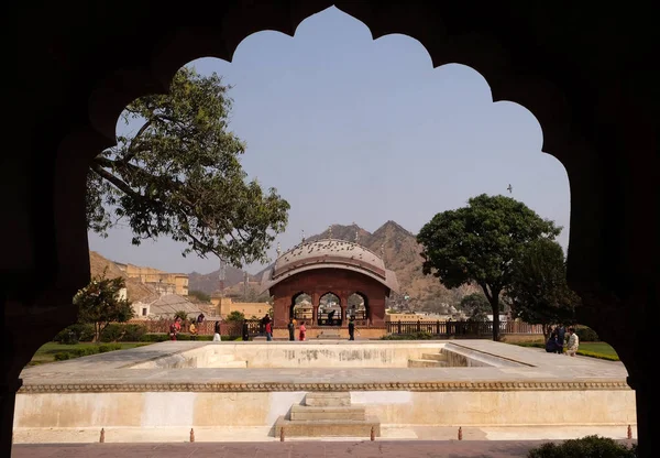 Jaipur Rajasthan Hindistan Amber Fort Mimari Detay — Stok fotoğraf