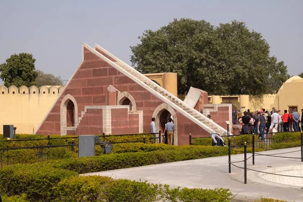 Известная Обсерватория Джантар Мантар Коллекция Огромных Астрономических Инструментов Джайпуре Раджастан — стоковое фото