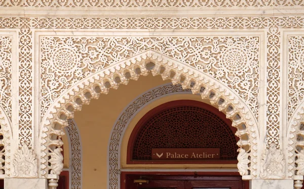 Detalle Arquitectónico Palacio Ciudad Jaipur Rajastán India Palacio Era Sede —  Fotos de Stock