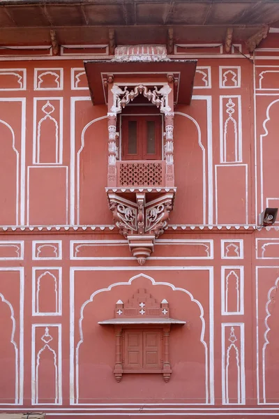 Architectonische Details Jaipur Stadspaleis Rajasthan India Paleis Zetel Van Maharaja — Stockfoto