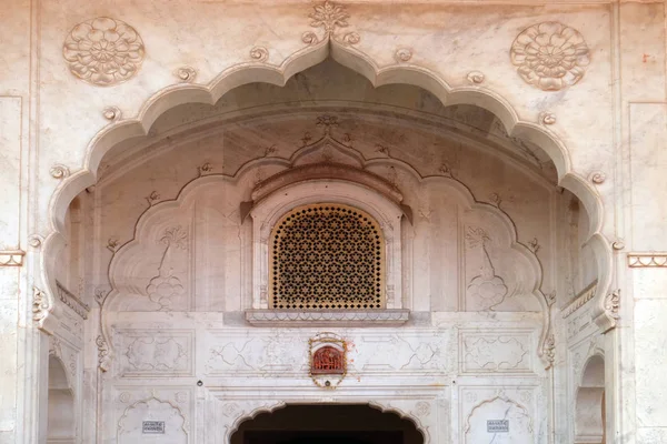 Dettaglio Architettonico Jaipur City Palace Rajasthan India Palazzo Era Sede — Foto Stock