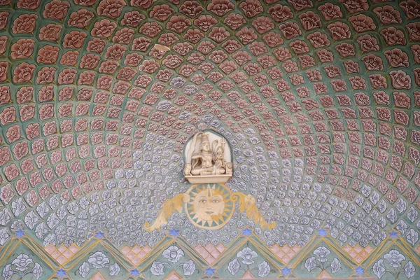Rose Gate Chandra Mahal Jaipur City Palace Rajastán India Patio — Foto de Stock