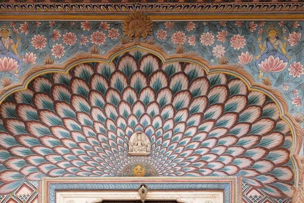 Lotus Gate Chandra Mahal Jaipur Městský Palác Džajpur Rádžasthán Indie — Stock fotografie