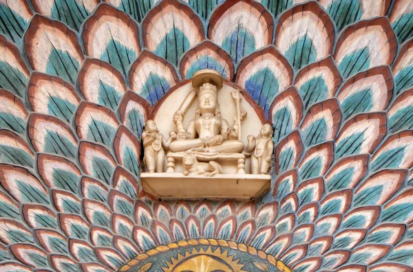 Chandra Mahal Jaipur Rajasthan Hindistan Jaipur Şehir Sarayda Kapıda Lotus — Stok fotoğraf
