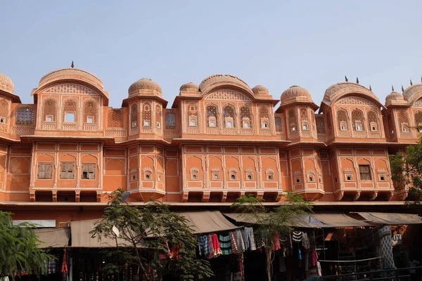 Detail Van Traditioneel Huis Jaipur Rajasthan India Jaipur Hoofdstad Grootste — Stockfoto