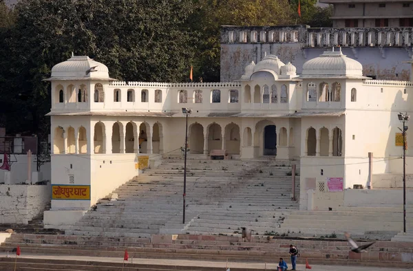 Tapınaklar Binalar Ghats Kutsal Pushkar Gölü Pushkar Sarovara Hindu Hac — Stok fotoğraf