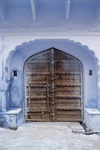 Blaues Gebäude Pushkar Rajasthan Indien — Stockfoto