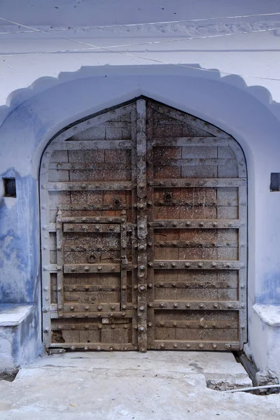 Blaues Gebäude Pushkar Rajasthan Indien — Stockfoto