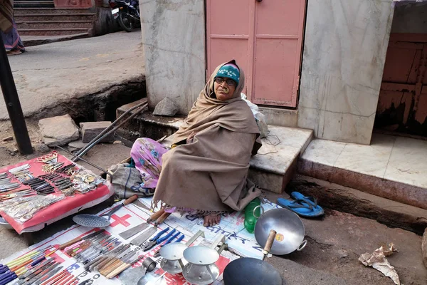 People Sell Goods Bazaar Pushkar India City One Five Sacred — Stock Photo, Image