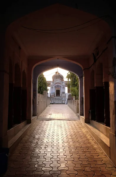 Вход Маленький Индуистский Храм Пушкаре Раджастан Индия — стоковое фото