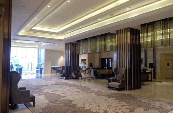 Lobby Pride Plaza Hotel Aerocity New Delhi Índia Fevereiro 2016 — Fotografia de Stock