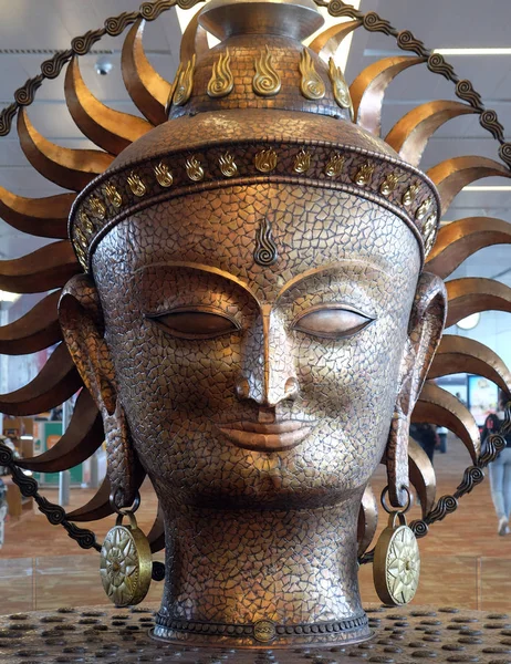 Surya Den Strålande Satish Gupta Den Stora Gyllene Statyn Internationella — Stockfoto