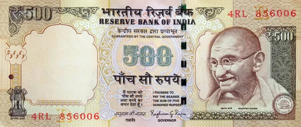 Mahatma Gandhi Pénztárcáját 500 Indiai Rúpia Március 2016 Delhi India — Stock Fotó