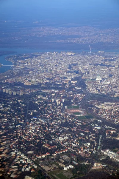 Luftaufnahme Von Belgrad Der Hauptstadt Serbiens — Stockfoto