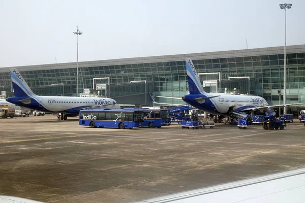 Airbus A320 Operated Indigo Kolkata International Airport February 2016 — Stock Photo, Image