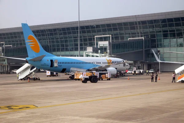Boeing 737 800 Operated Jet Airways Kolkata International Airport February — Stock Photo, Image