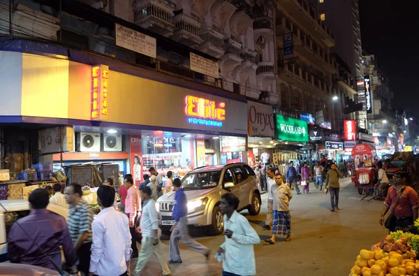 Compras Nocturnas Cerca New Market Kolkata India Febrero 2016 —  Fotos de Stock