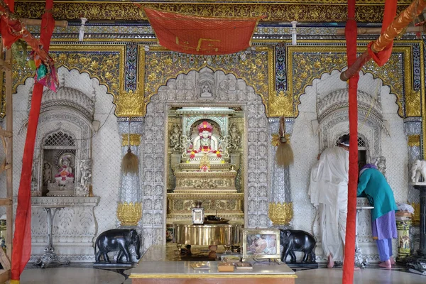 Jain Temple Zwany Także Parshwanath Temple Jest Jain Świątynia Badridas — Zdjęcie stockowe
