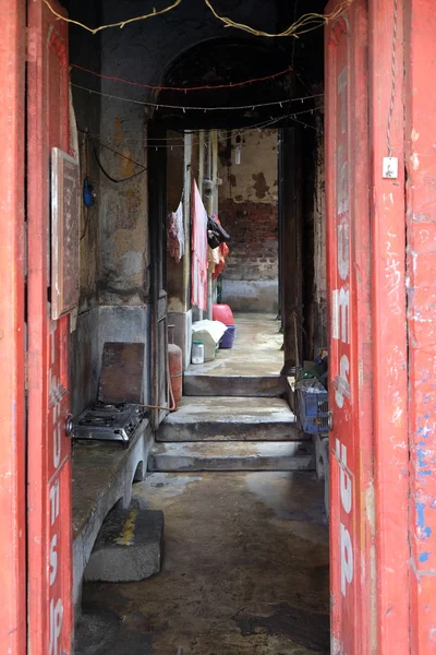 Ingången Till Gamla Indiska Huset Genom Öppna Porten Kolkata Indien — Stockfoto