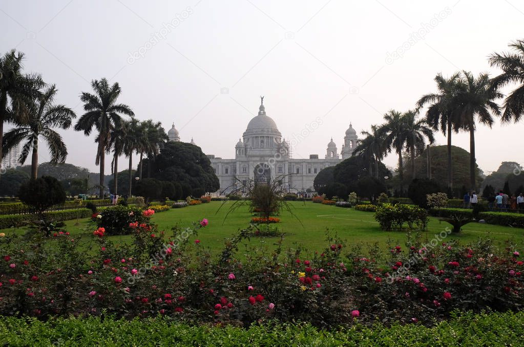 Victoria Memorial building in Kolkata, West Bengal, India.