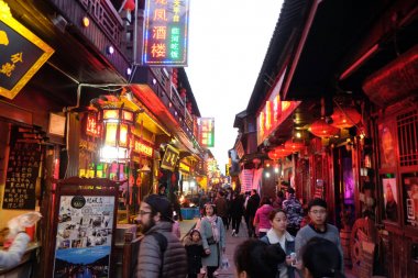 Çin su Köyü Xitang. Altı hedef Antik şehir, Zhejiang Eyaleti, Çin'de 20 Şubat 2016 yer biridir.