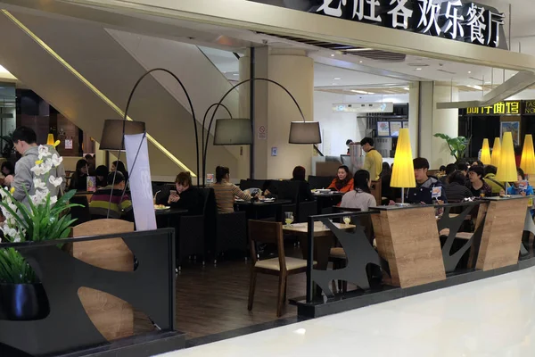 Der Food Court Luxus Einkaufszentrum Der Stadt Hangzhou China Februar — Stockfoto