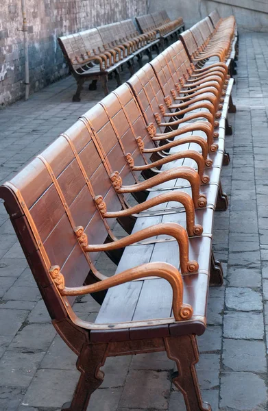 Bench Imperial Palace Forbidden City Beijing China — Stock Photo, Image