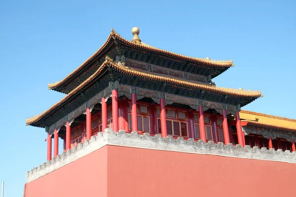 Solemn Tower Meridian Gate Wumen Forbidden City Beijing China Royalty Free Stock Images