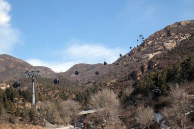 Teleferik Badaling büyük duvar, Çin.