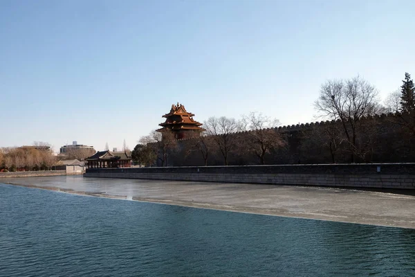 Fosa Zewnętrzna Rogu Zakazane Miasto Beijing Chiny — Zdjęcie stockowe