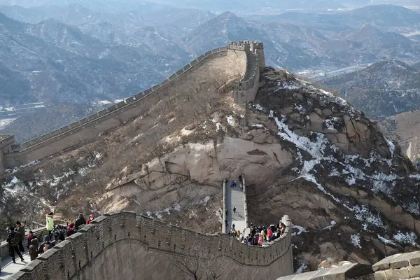 Grande Muraille Chine Badaling Chine Février 2016 — Photo