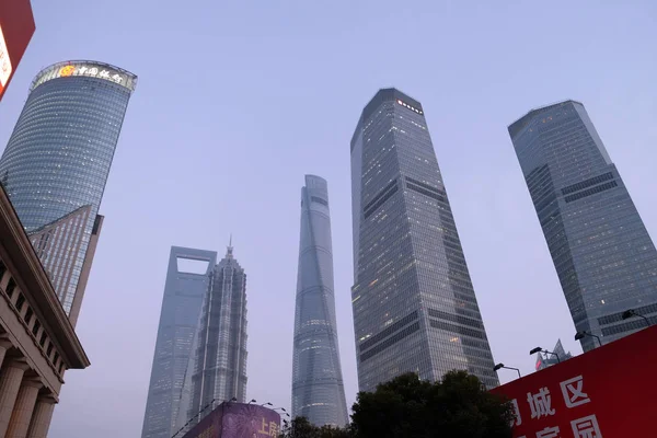 Torres Financieras Lado Este Pudong Shanghai China —  Fotos de Stock