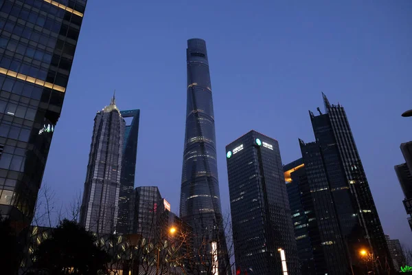 Shanghai World Financial Center Skyscrapers Shanghai China — Stock Photo, Image