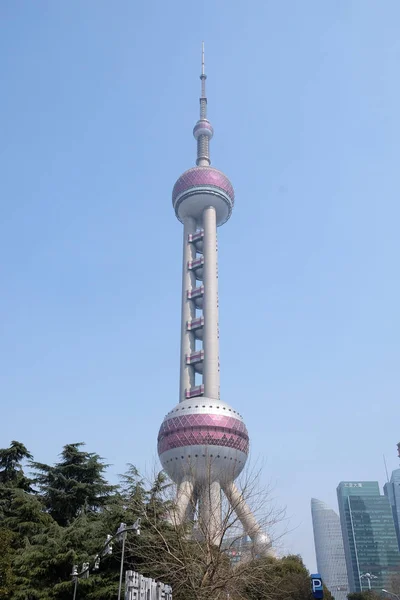 Oriental Pearl Tower Distrito Financiero Lujiazui Shanghai China —  Fotos de Stock