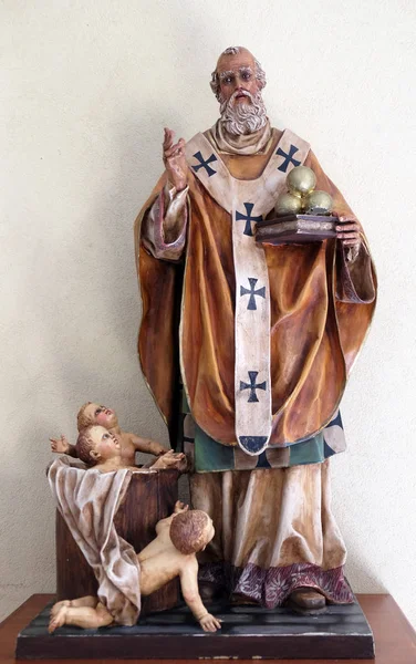Статуя Святого Миколая Соборі Святого Павла Тирана — стокове фото
