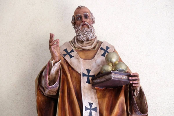 Статуя Святого Миколая Соборі Святого Павла Тирана — стокове фото