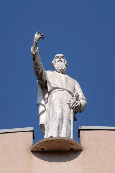 Statua San Paolo Apostolo Nella Cattedrale San Paolo Tirana Albania — Foto Stock