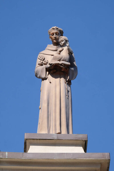 Saint Anthony of Padua holding Child Jesus, St Stephen's Cathedral in Shkoder, Albania.