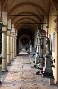 Mirogoj mezarlığı arcades Zagreb, Hırvatistan'daki anıtsal mimarisi.